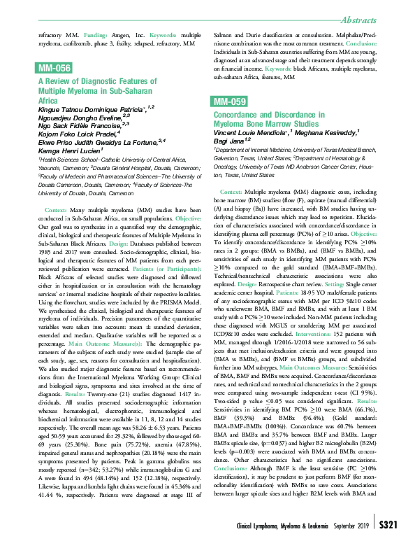 (PDF) A Review of Diagnostic Features of Multiple Myeloma in Sub ...