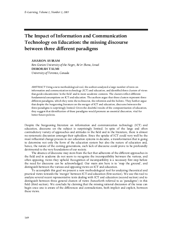 (PDF) The Impact of Information and Communication Technology on ...