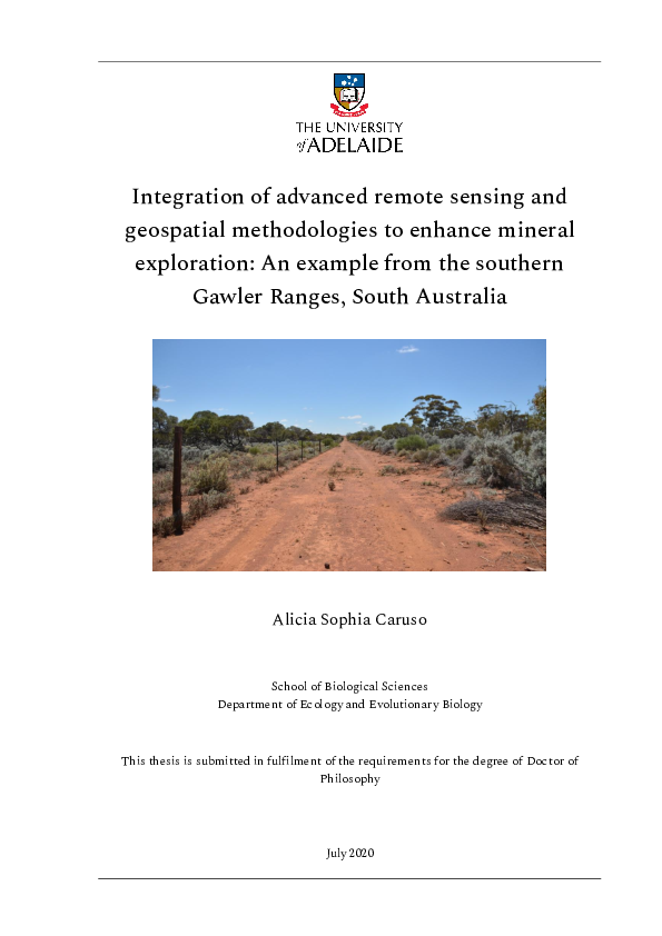 (PDF) Integration of advanced remote sensing and geospatial ...