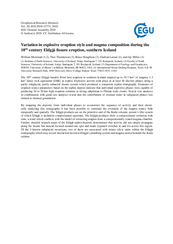 (PDF) Variation in explosive eruption style and magma composition ...