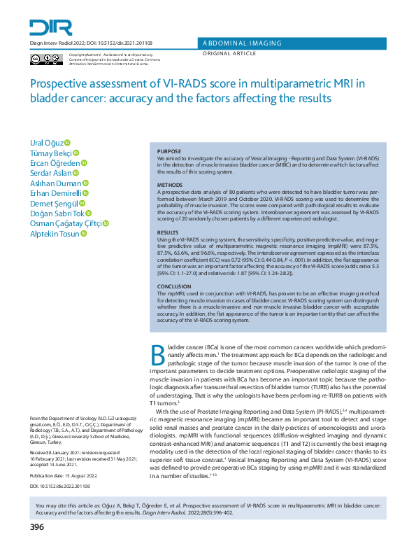 (PDF) Prospective assessment of VI-RADS score in multiparametric MRI in ...