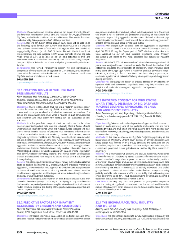 (PDF) 32.1 Creating Big Value with Big Data: Preliminary Results