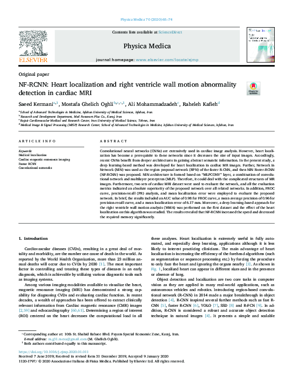 (PDF) NF-RCNN: Heart localization and right ventricle wall motion ...