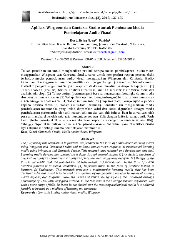 (PDF) Aplikasi Wingeom dan Camtasia Studio untuk Pembuatan Media ...