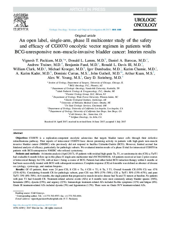 (PDF) An open label, single-arm, phase II multicenter study of the ...
