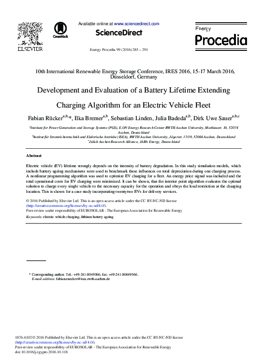 (PDF) Development and Evaluation of a Battery Lifetime Extending ...