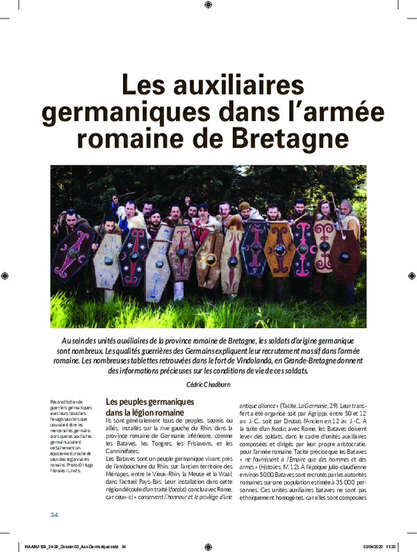 (PDF) Les auxiliaires germaniques dans l'armée de Bretagne
