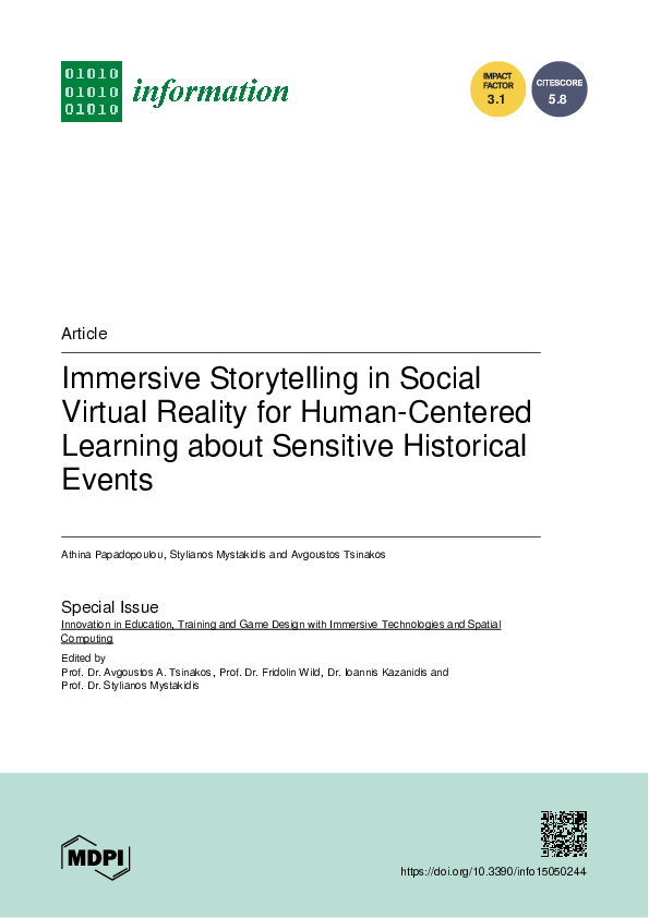 (PDF) Immersive Storytelling in Social Virtual Reality for Human ...