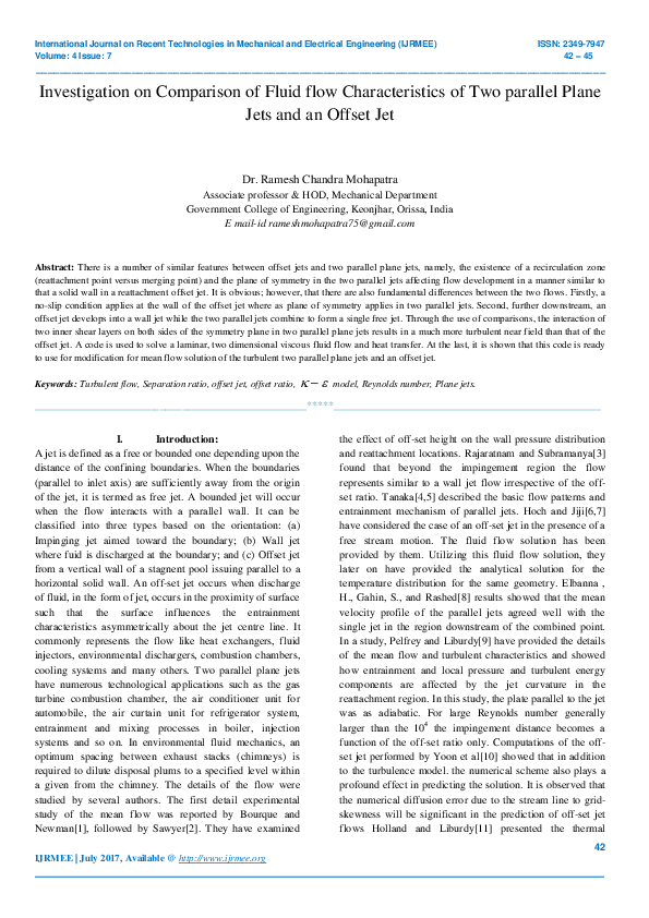 (PDF) Investigation on Comparison of Fluid flow Characteristics of Two ...