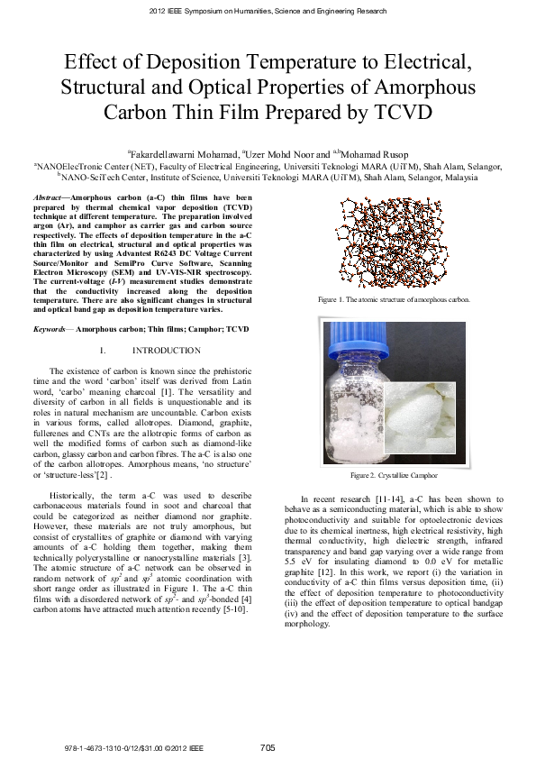 (PDF) Effect of deposition temperature to electrical, structural and ...