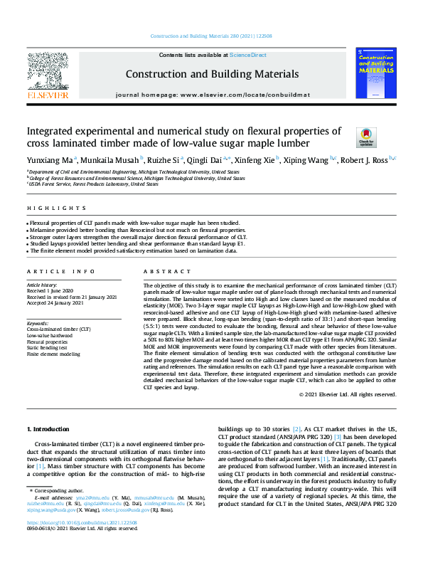 (PDF) Integrated experimental and numerical study on flexural ...