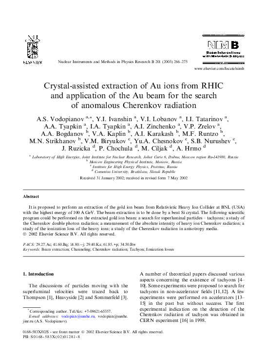 (PDF) Crystal-assisted extraction of Au ions from RHIC and application ...