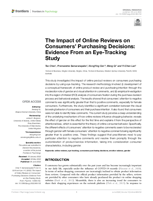 (PDF) The Impact of Online Reviews on Consumers’ Purchasing Decisions ...