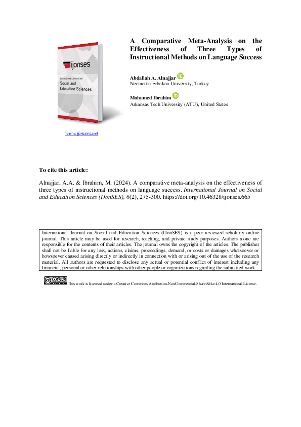 (PDF) A Comparative Meta-Analysis on the Effectiveness of Three Types ...