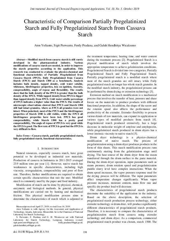 The Difference Between Starch And Pregelatinized Starch – FXMET