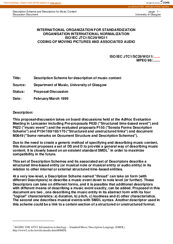 (PDF) Proposal for SMDL compliance in MPEG7, ISO/IEC JTC/SC29/WG11/P620 ...