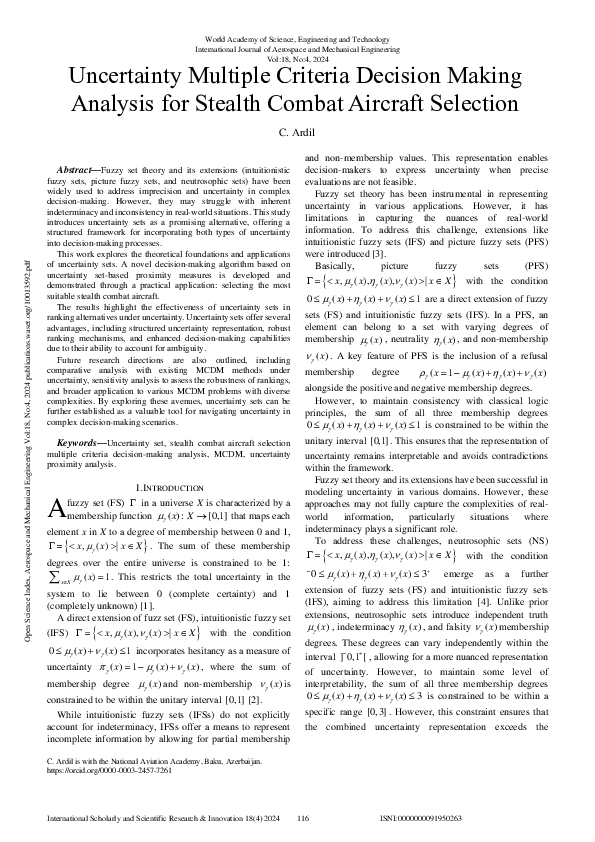 (PDF) Uncertainty multiple criteria decision making analysis for ...