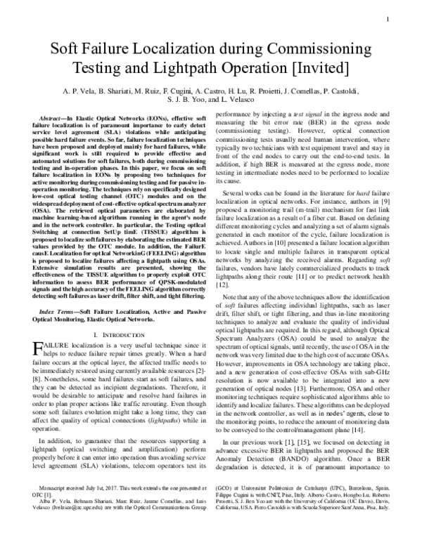 (PDF) Soft Failure Localization During Commissioning Testing and ...