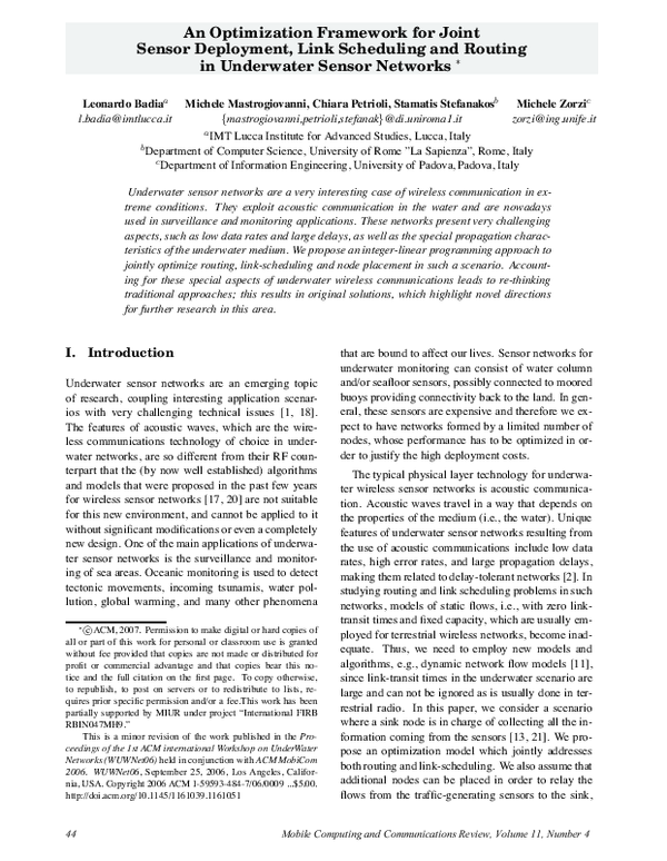 (PDF) An optimization framework for joint sensor deployment, link ...