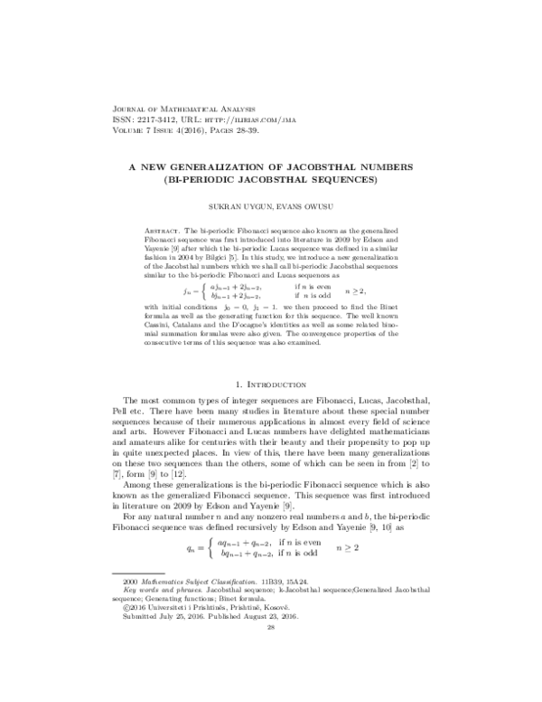 (PDF) A New Generalization of Jacobsthal Numbers (Bi-Periodic ...