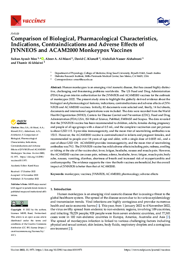(PDF) Comparison of Biological, Pharmacological Characteristics ...