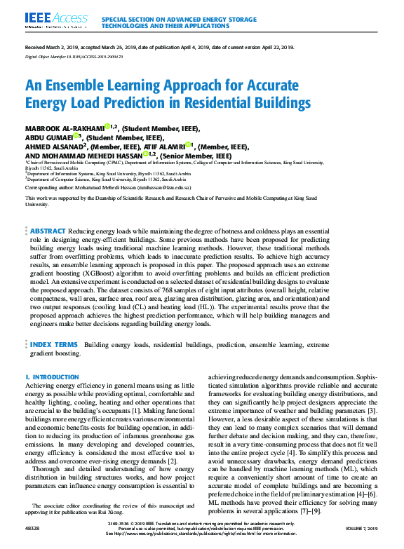 (PDF) An Ensemble Learning Approach for Accurate Energy Load Prediction ...