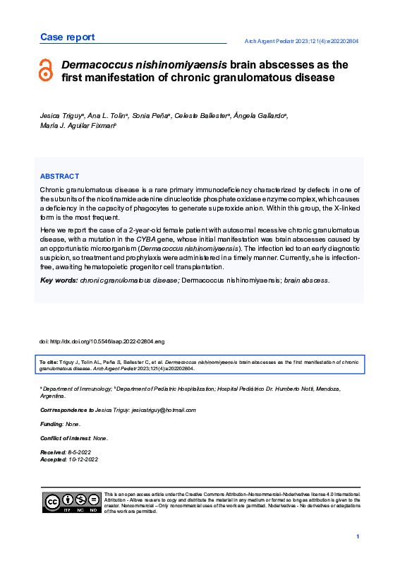 (PDF) Dermacoccus nishinomiyaensis brain abscesses as the first ...