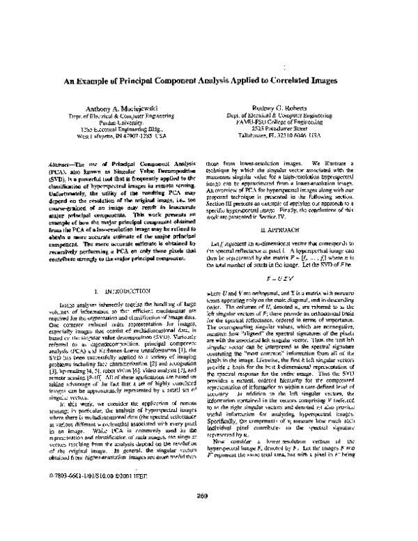 (PDF) An example of principal component analysis applied to correlated ...
