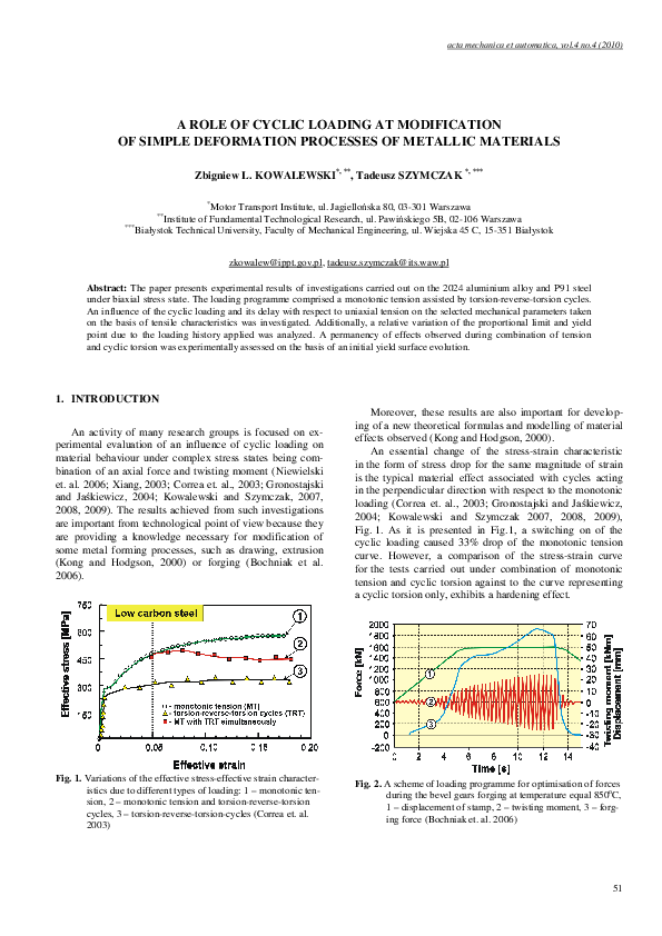 (PDF) A role of cyclic loading at modification of simple deformation ...