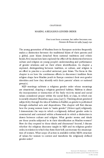 (PDF) Making a Religious Gender Order