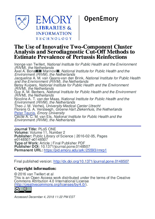 (PDF) The Use of Innovative Two-Component Cluster Analysis and ...