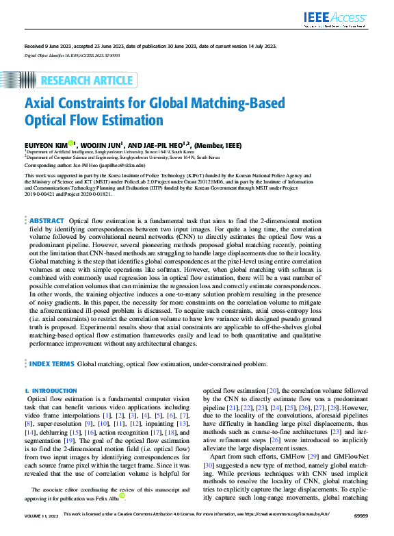 (PDF) Axial Constraints for Global Matching-Based Optical Flow Estimation
