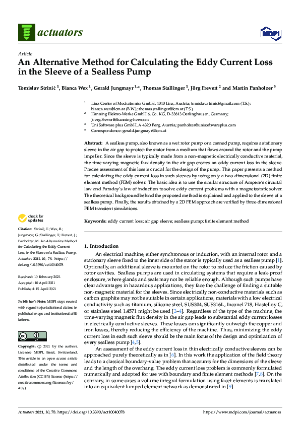 (PDF) An Alternative Method for Calculating the Eddy Current Loss in ...