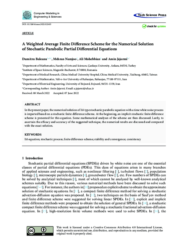 (PDF) A Weighted Average Finite Difference Scheme for the Numerical ...