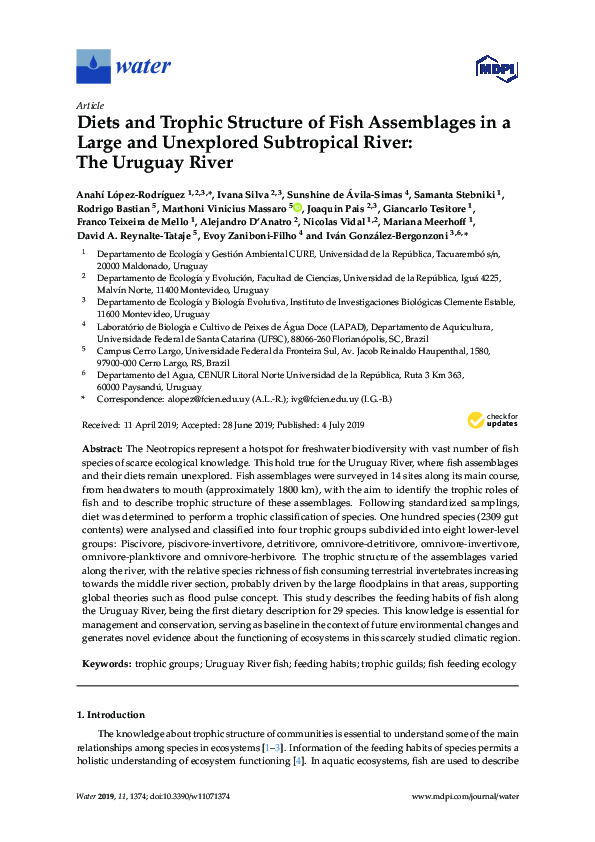 (PDF) Diets and Trophic Structure of Fish Assemblages in a Large and ...
