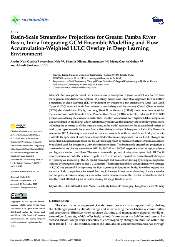 (PDF) Basin-Scale Streamflow Projections for Greater Pamba River Basin ...