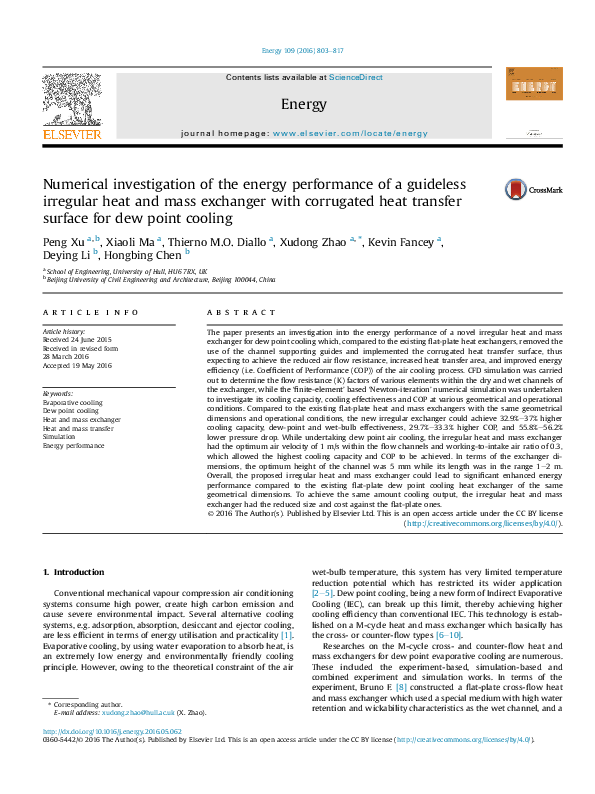 (PDF) Numerical investigation of the energy performance of a guideless ...