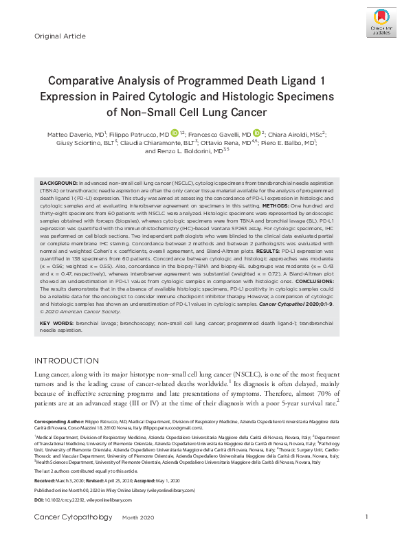 (PDF) Comparative analysis of programmed death ligand 1 expression in ...
