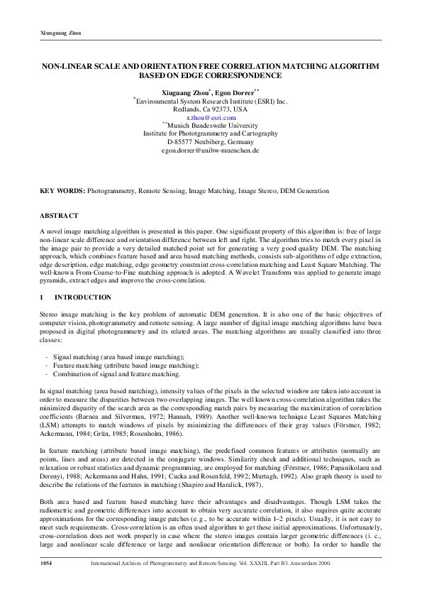 (PDF) Non-Linear Scale and Orientation Free Correlation Matching ...