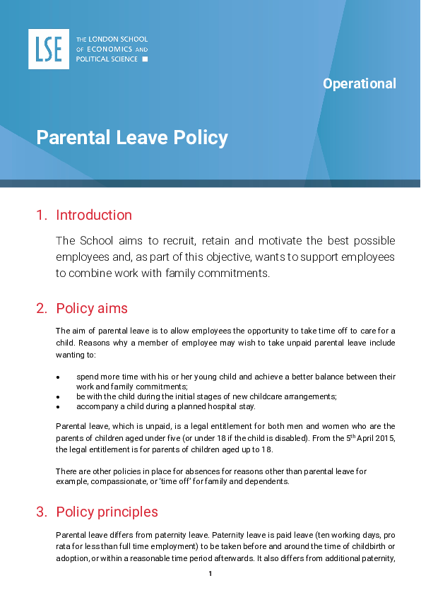 (PDF) Parental leave policy