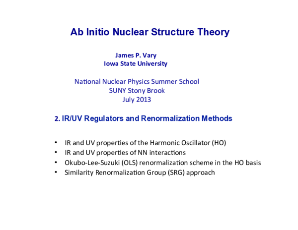 (PDF) Ab initio nuclear structure theory