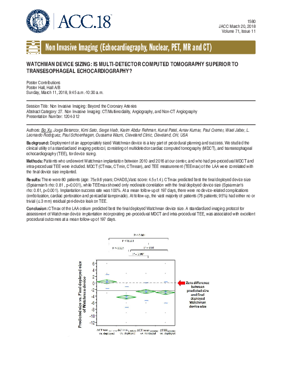 (PDF) Watchman Device Sizing: Is Multi-Detector Computed Tomography ...
