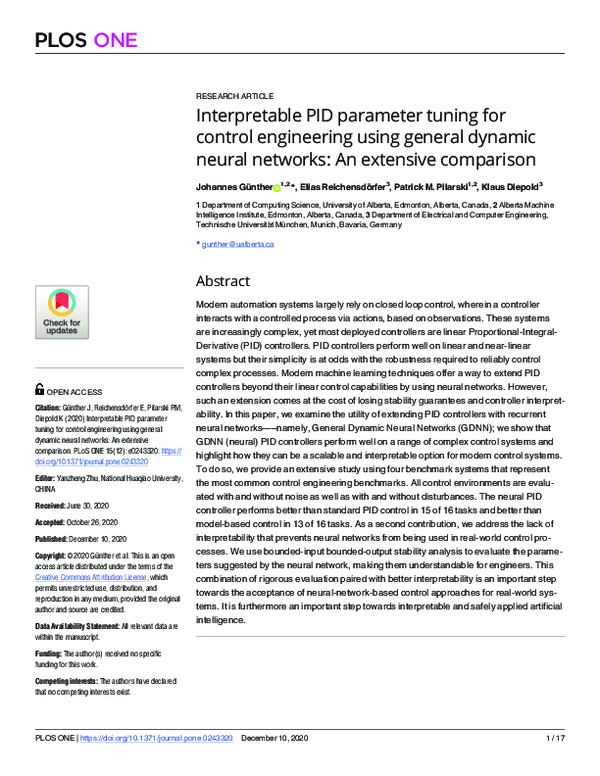 (PDF) Interpretable PID parameter tuning for control engineering using ...