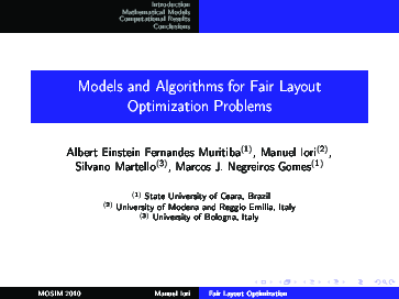 (PDF) Models and algorithms for fair layout optimization problems