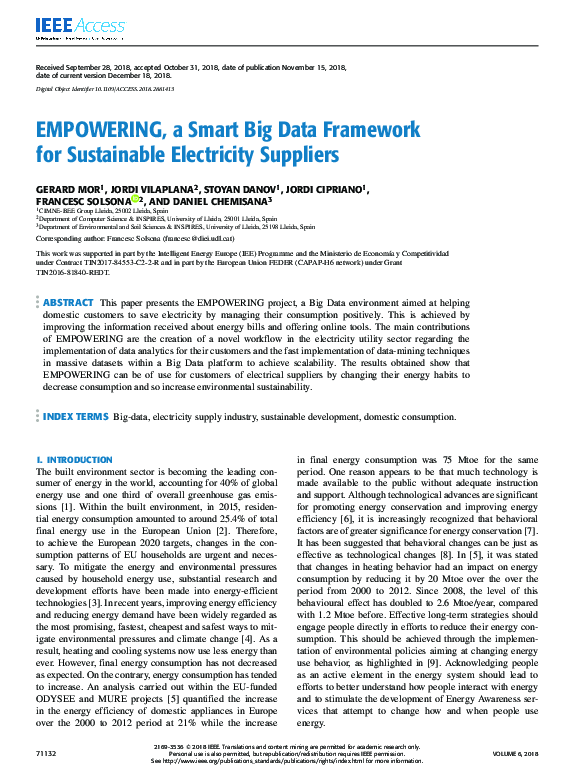 (PDF) EMPOWERING, a Smart Big Data Framework for Sustainable ...