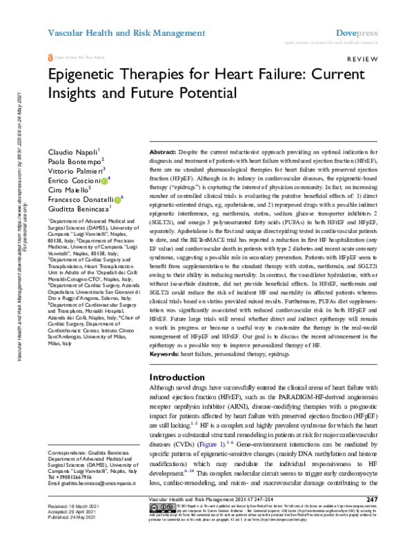 (PDF) Epigenetic Therapies for Heart Failure: Current Insights and ...