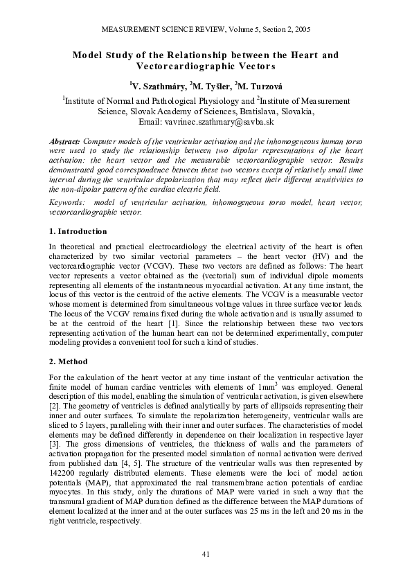 (PDF) Model Study of the Relationship between the Heart and ...
