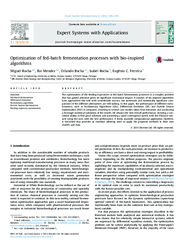 (PDF) Optimization of fed-batch fermentation processes with bio ...