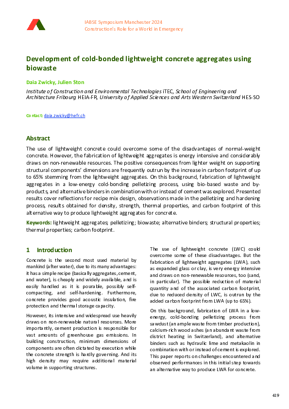 (PDF) Development of cold-bonded lightweight concrete aggregates using ...