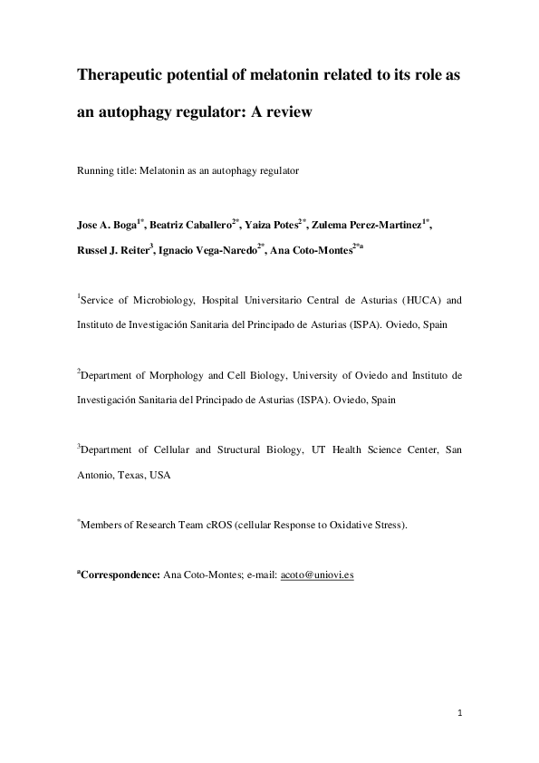 (PDF) Therapeutic potential of melatonin related to its role as an ...